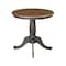 International Concepts Round 30 in Round Top Pedestal Table, 29.1 inH, Hickory/Washed Coal, 30 W, 30 L, 29.1 in H, Wood K45-30RT - alternate 5